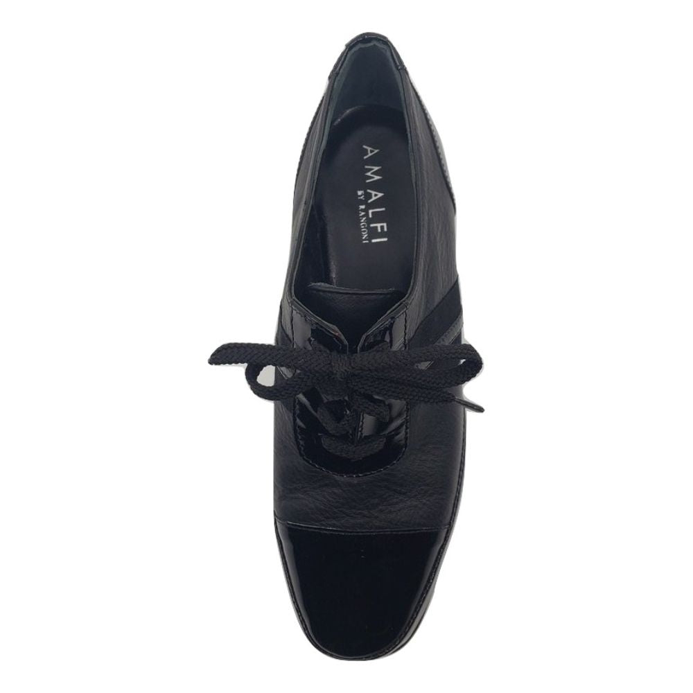 Eunice Black Leather Amalfi Sneaker Flats
