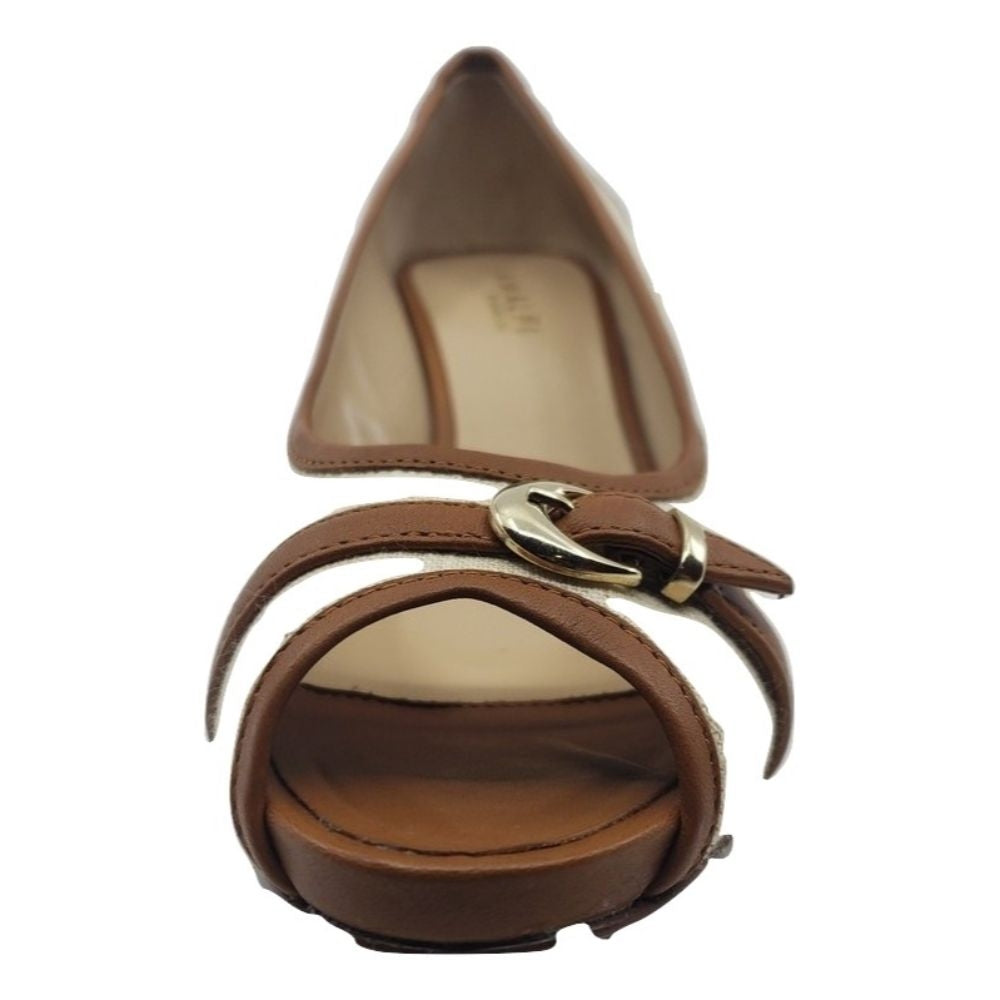 Onello Tessuto Beige Linen Amalfi Pumps