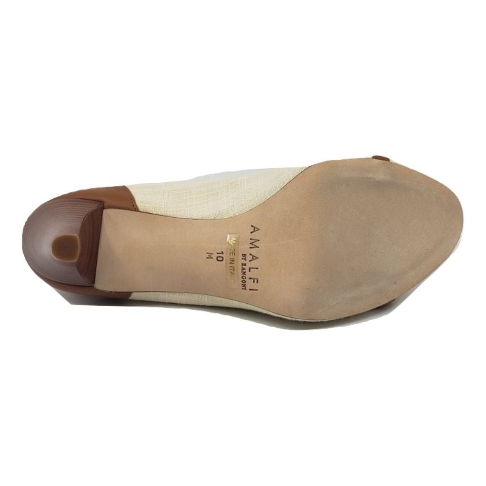Onello Tessuto Beige Linen Amalfi Pumps