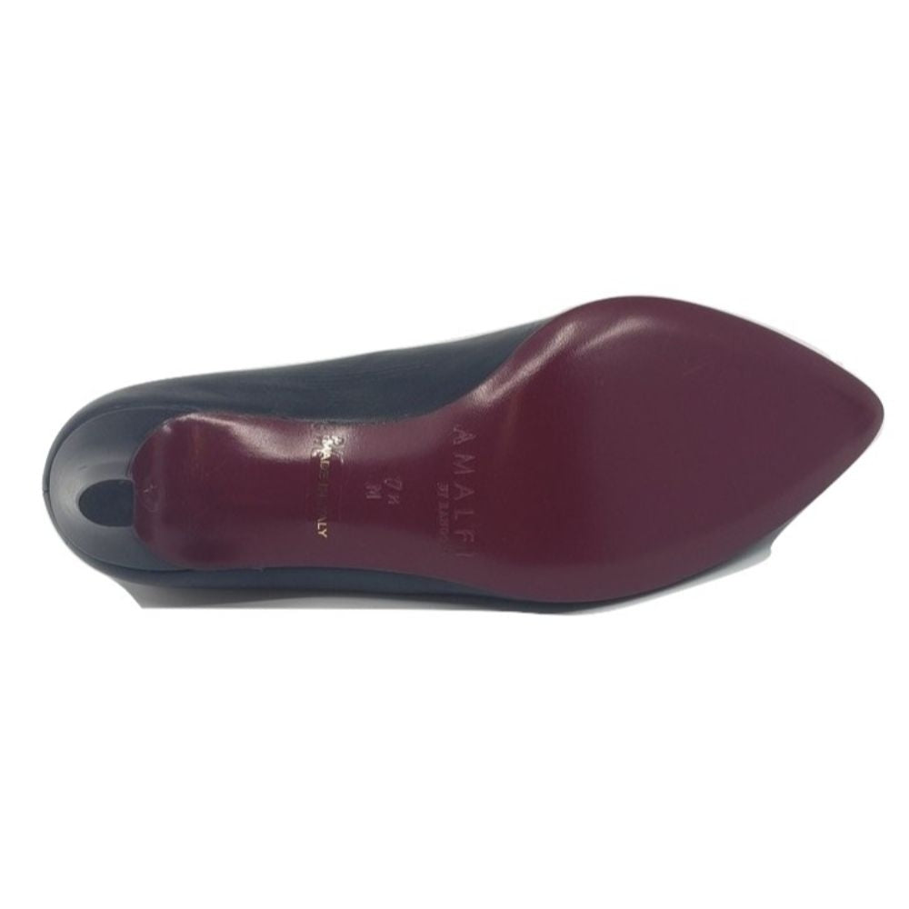 Amalfi Navy Leather Pumps
