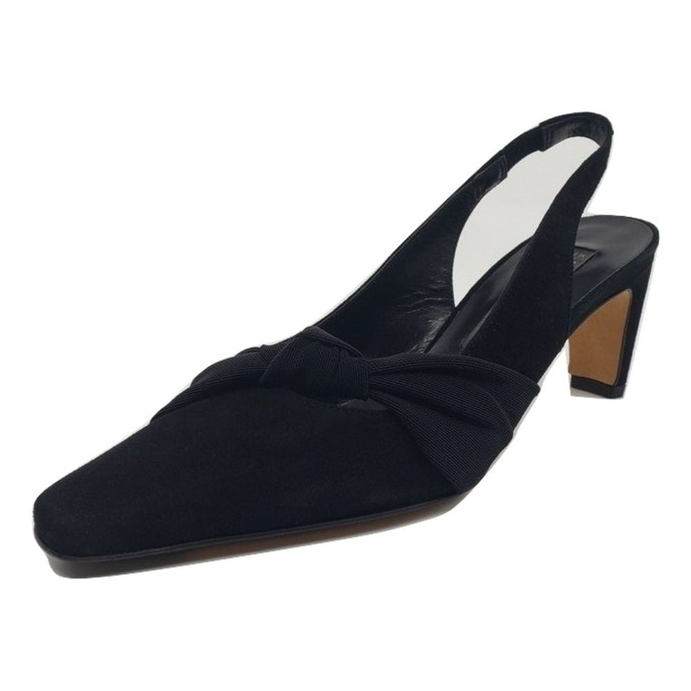 Samba Black Suede Prevata Slingback Pumps