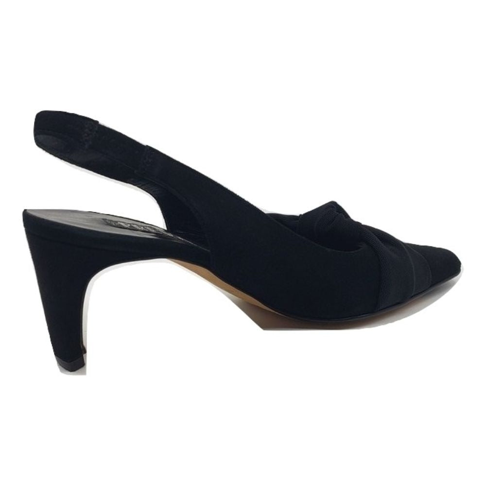 Samba Black Suede Prevata Slingback Pumps