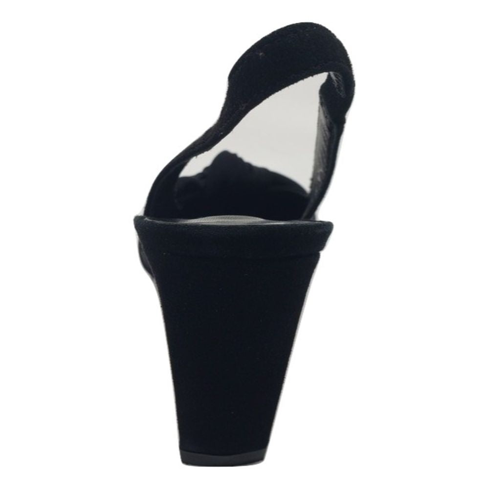Samba Black Suede Prevata Slingback Pumps