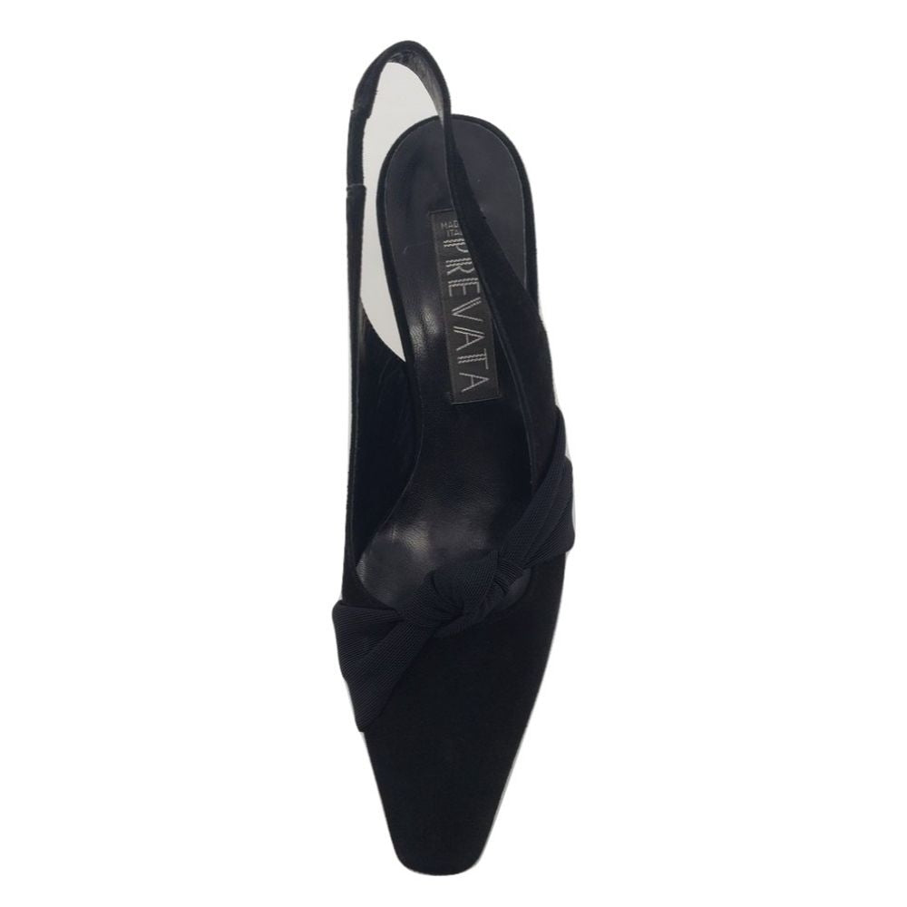 Samba Black Suede Prevata Slingback Pumps