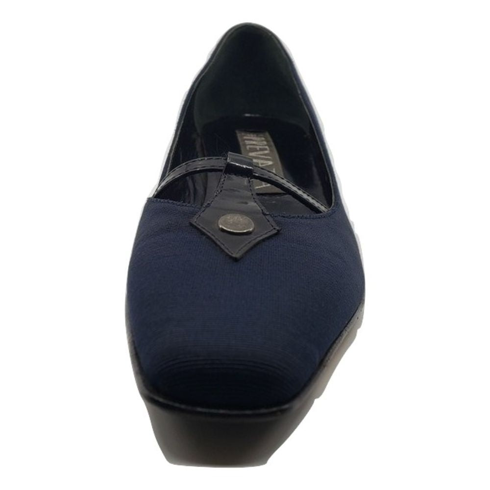 Dauphi Navy Fabric Prevata Pumps