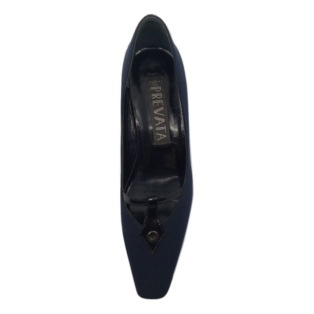 Dauphi Navy Fabric Prevata Pumps