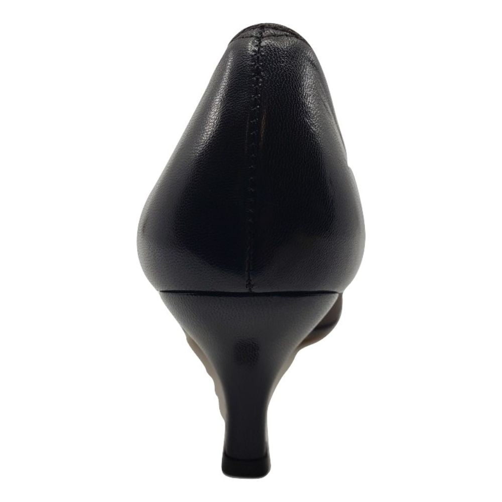 Tender Chocolate Fabric and Leather Prevata Pumps