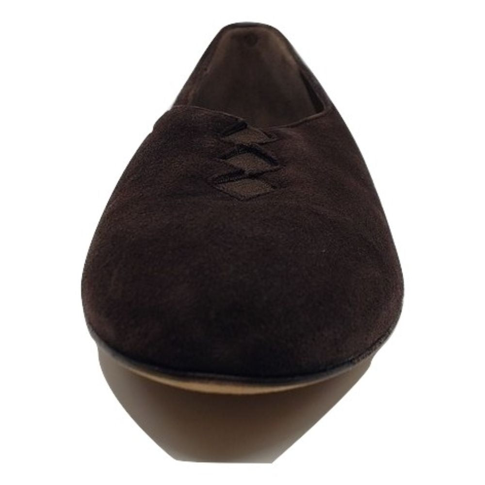 Rena Chocolate Suede Prevata Ballerina Flats