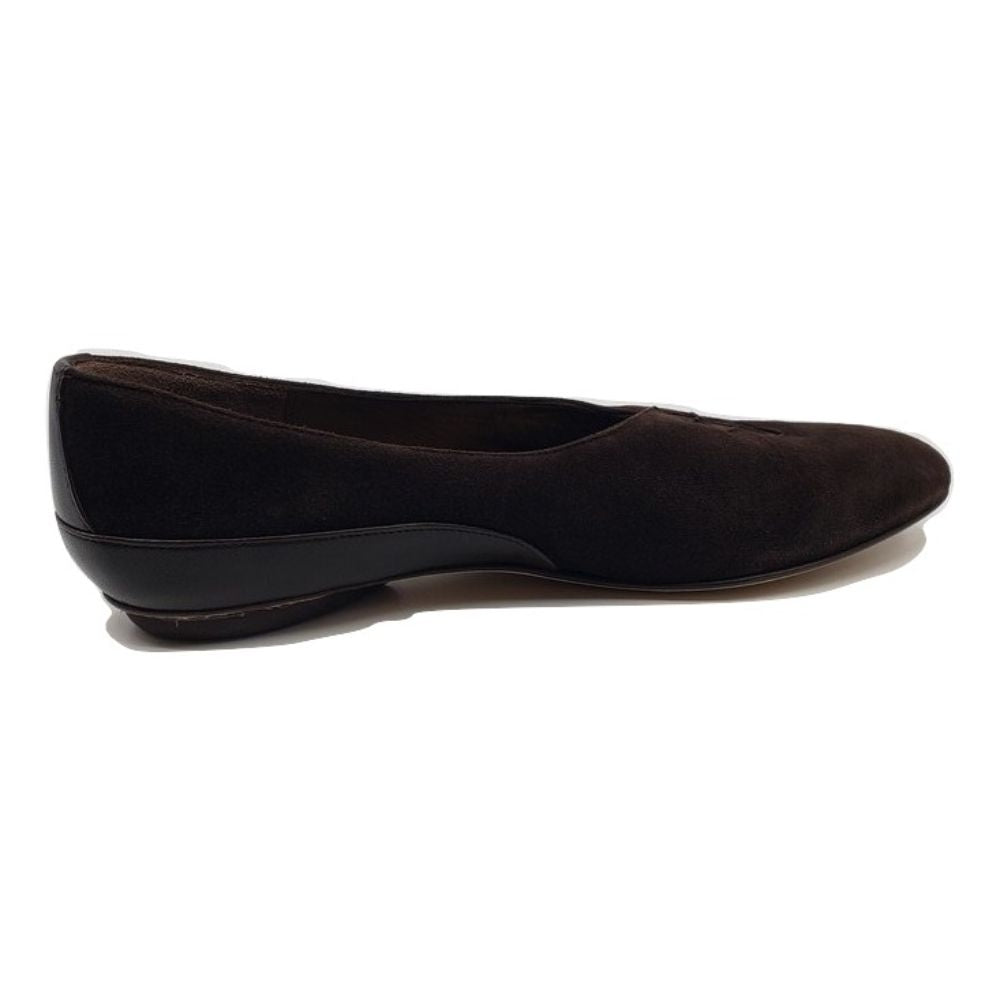 Rena Chocolate Suede Prevata Ballerina Flats
