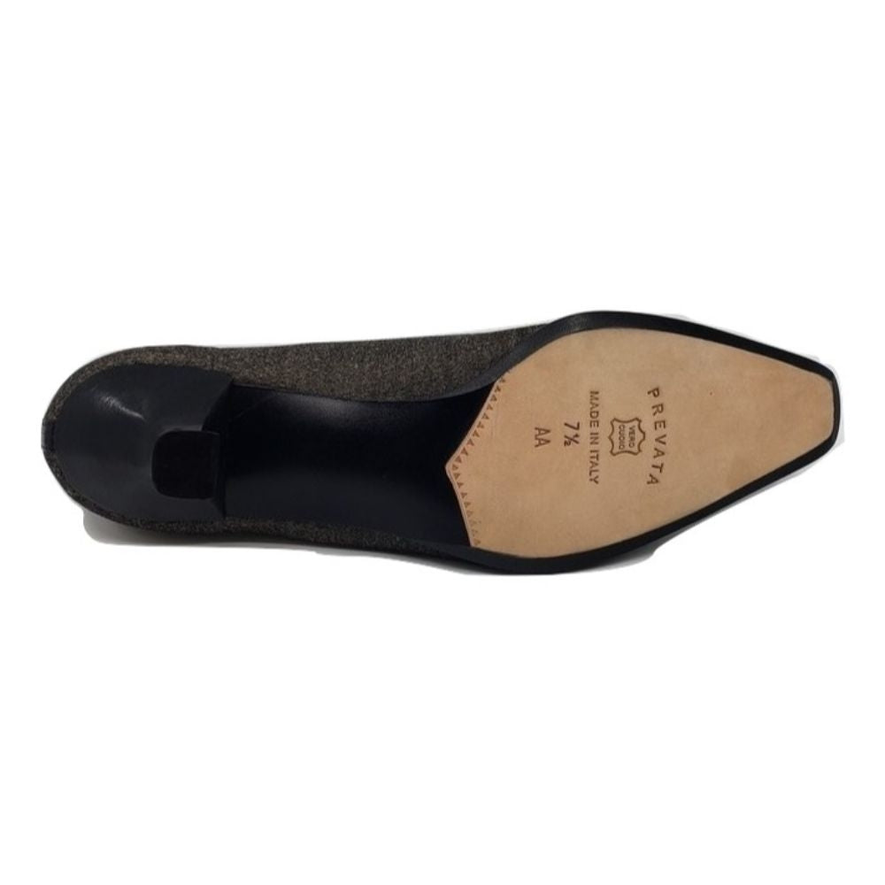 Dodi Melange Gray Fabric and Leather Prevata Pumps