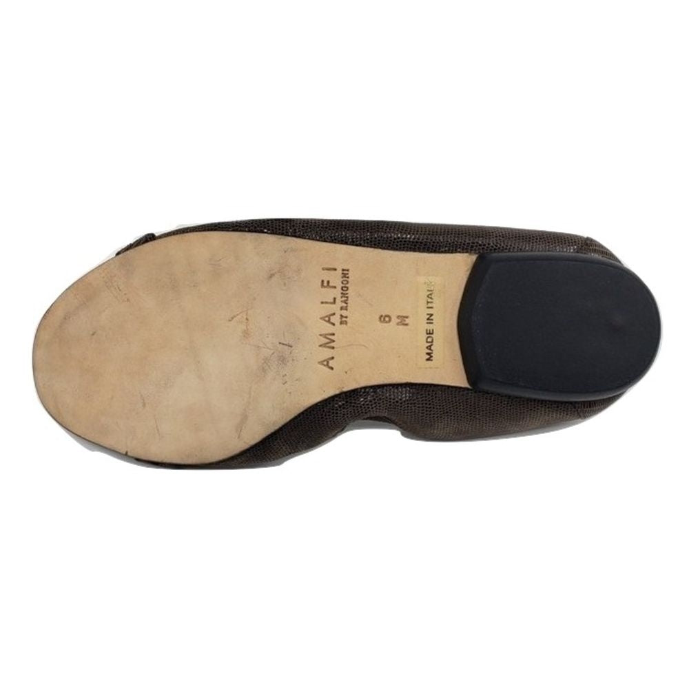 Amalfi Brown Patent Leather Ballerina Flats