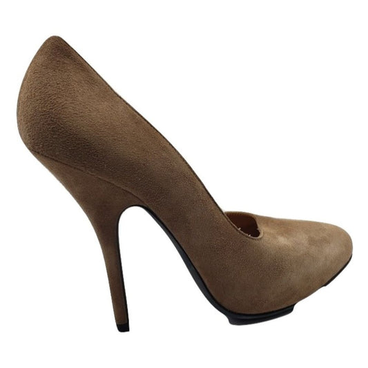 Lanvin 2011 Hiver Beige Suede Pumps