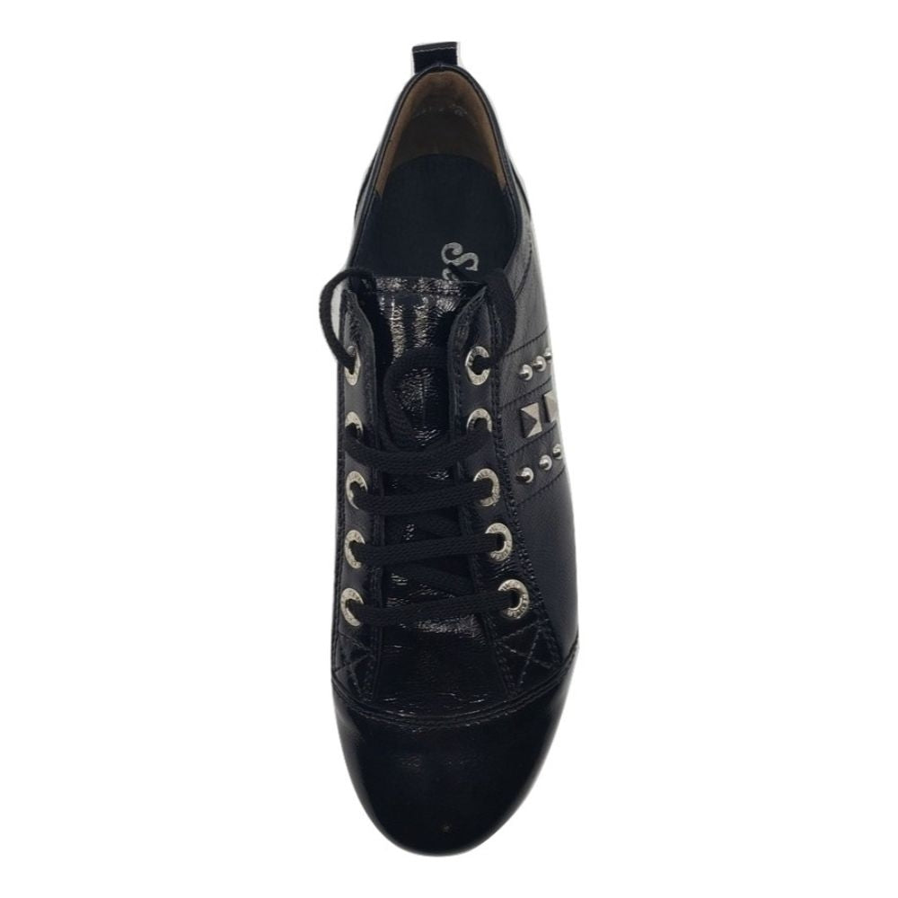 Tanja Black Patent Leather Semler Sneakers