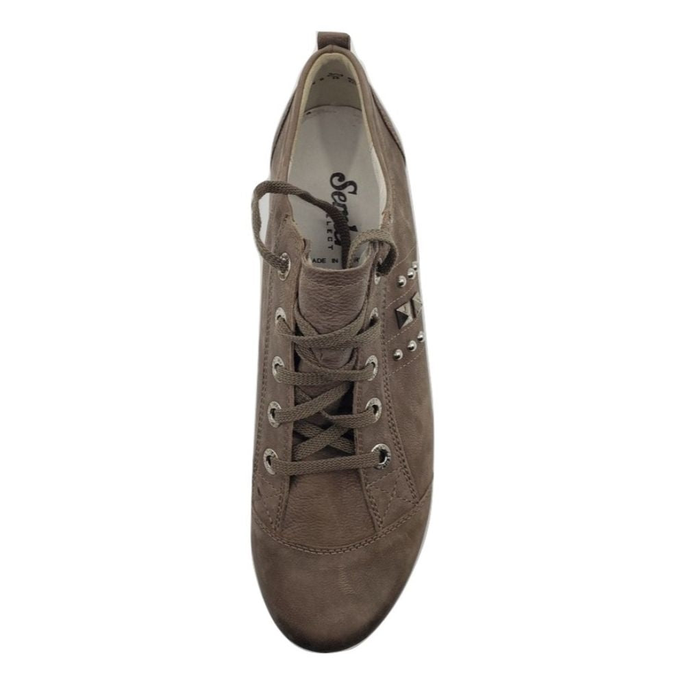 Tanja Taupe Suede Semler Sneaker Flats