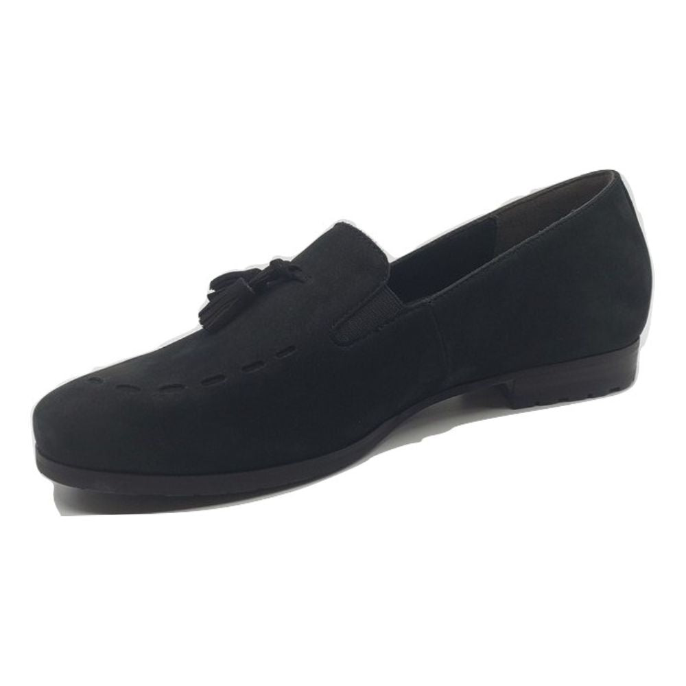 Alice Black Nubuck Semler Loafer Flats