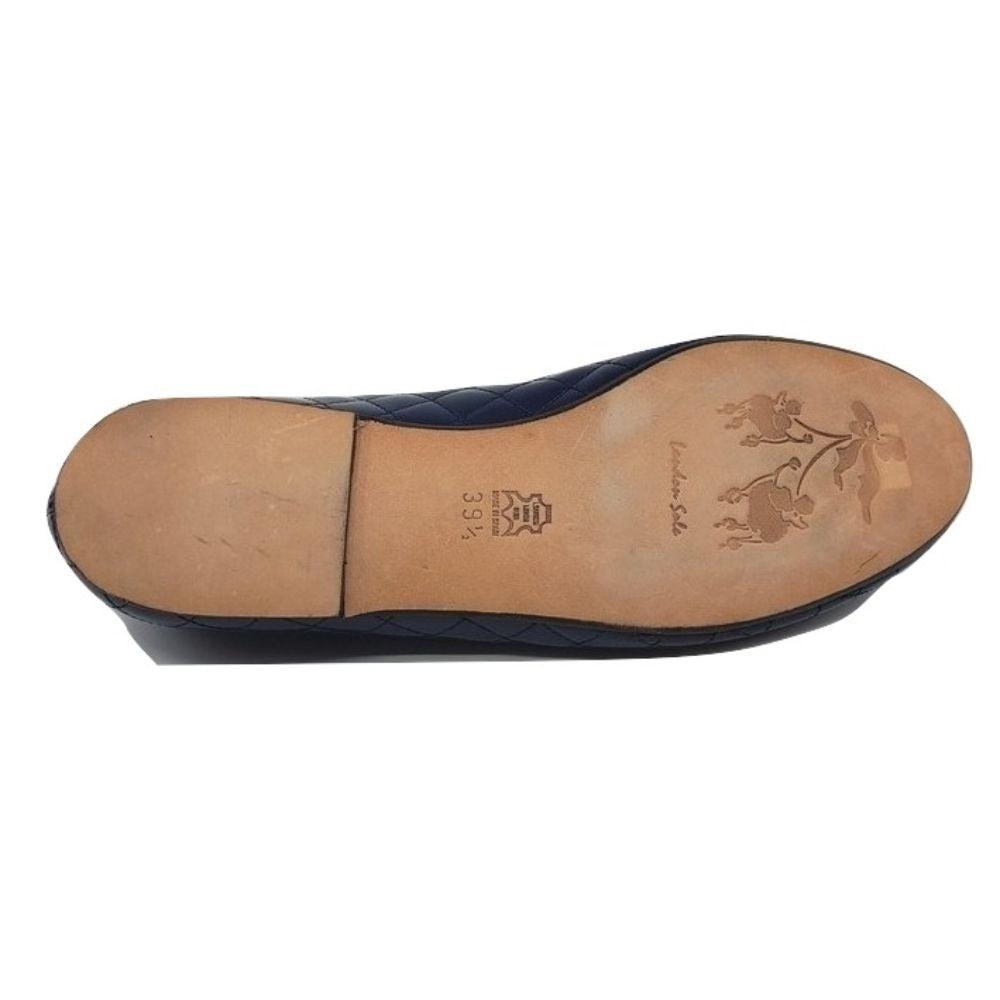 London Sole Navy Patent Leather Ballet Flats