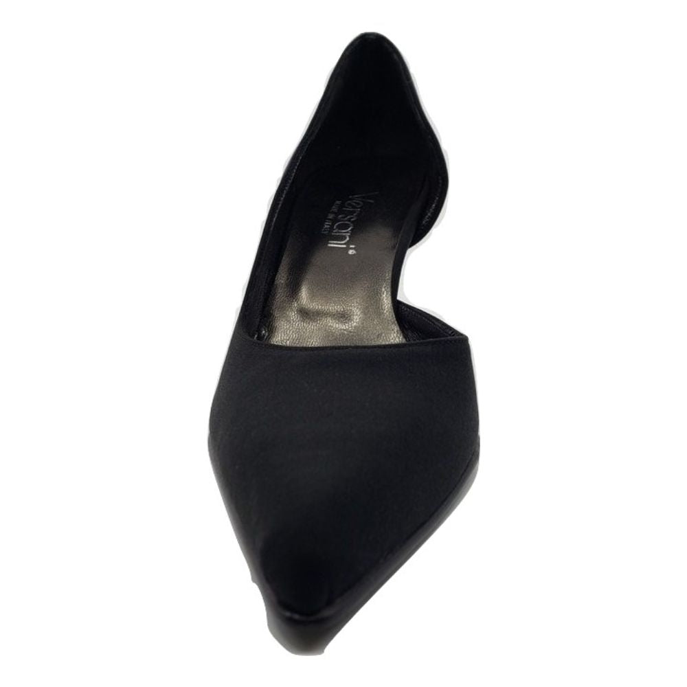 737 Crepe Nero Black Fabric Versani Pumps