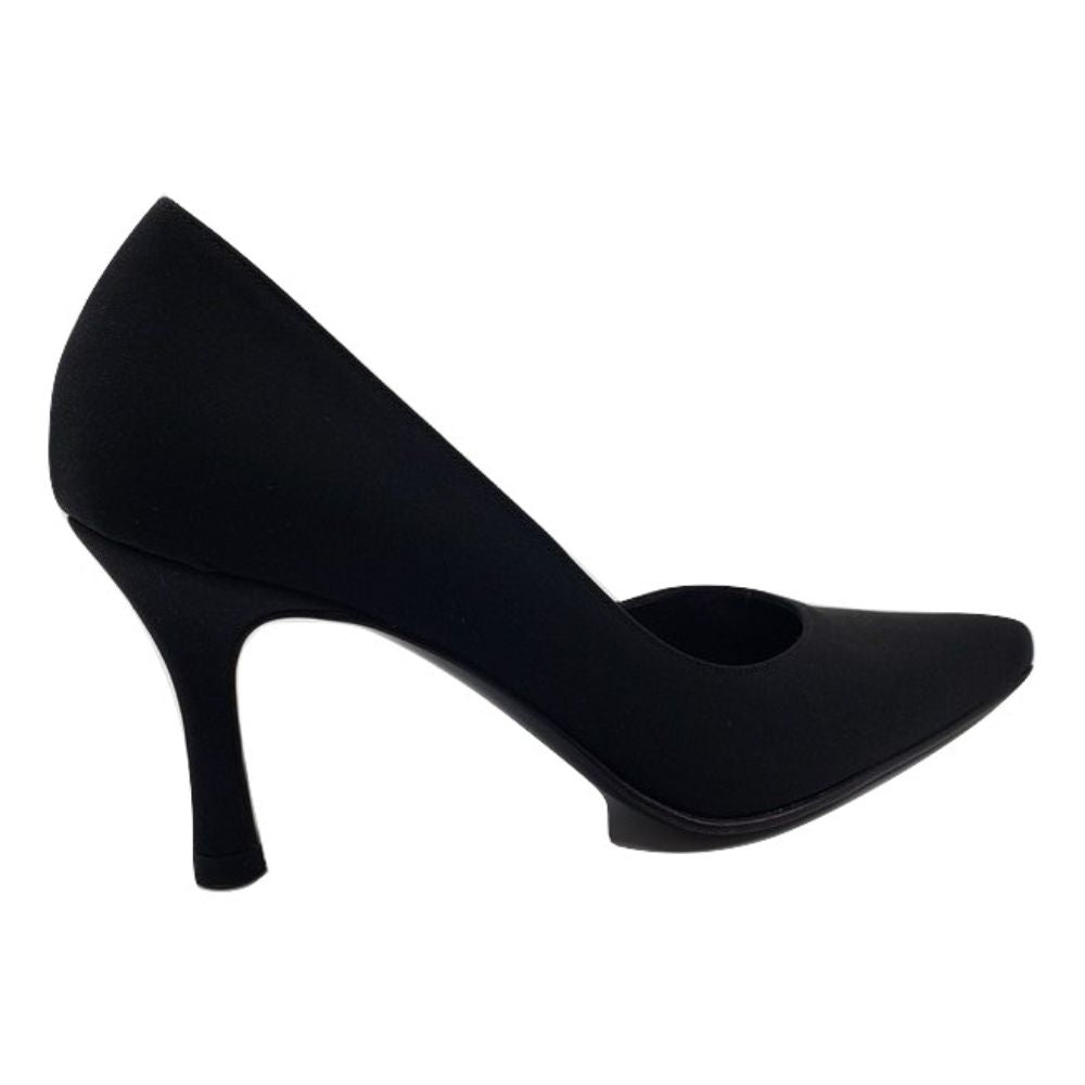 737 Crepe Nero Black Fabric Versani Pumps