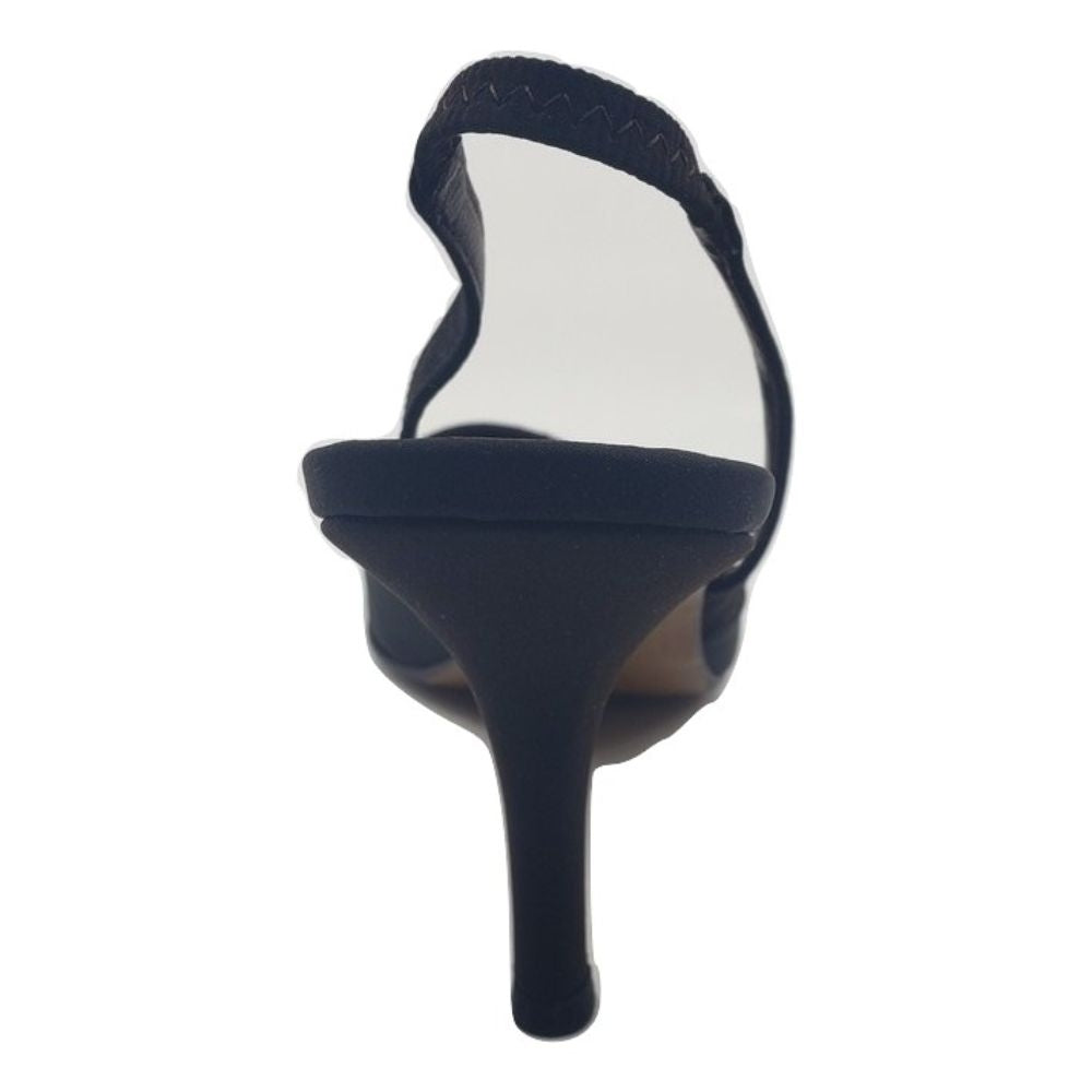 11440 Marrone Brown Crepe Fabric Versani Slingback Pumps