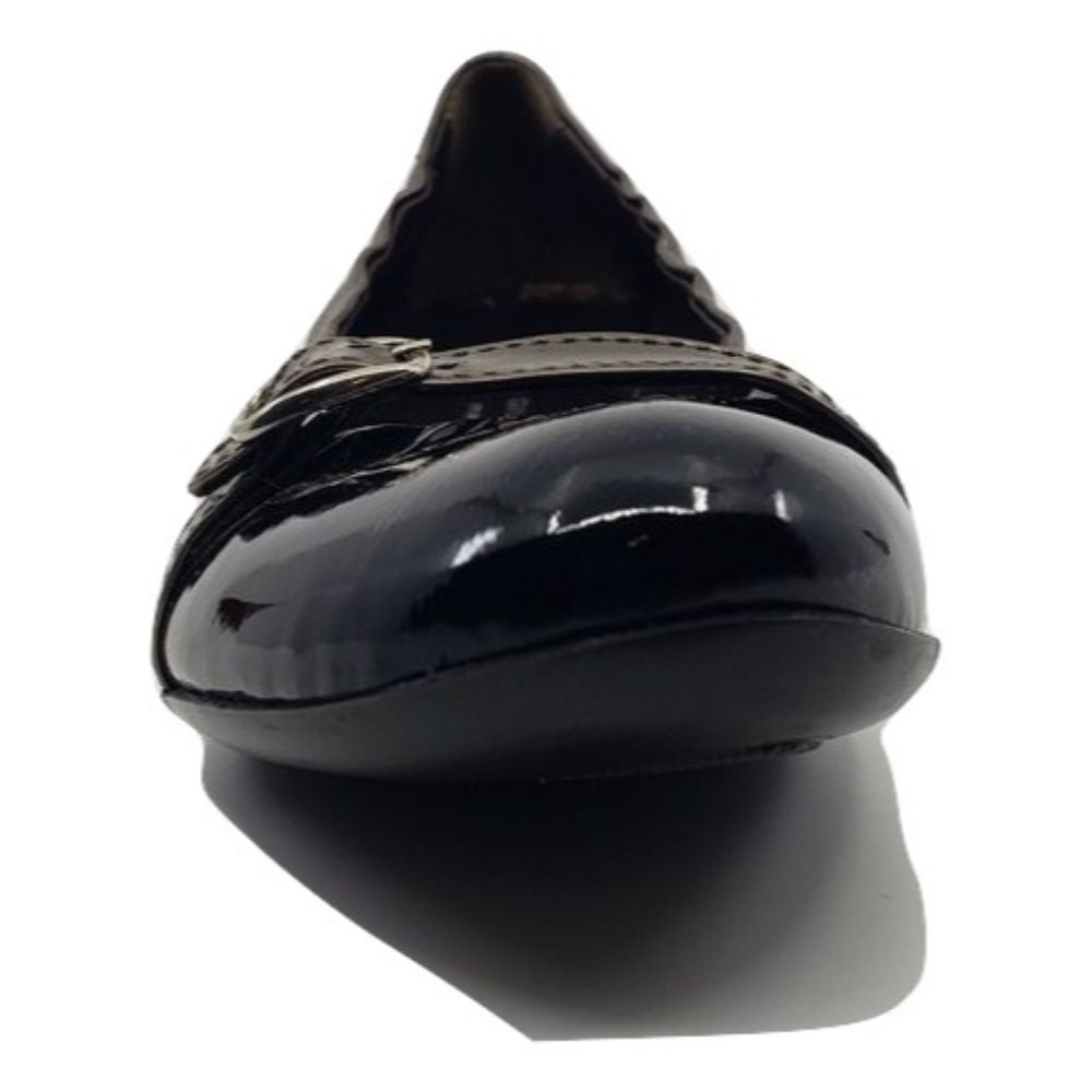 D558152 Black Moon Leather AGL Ballet Flats