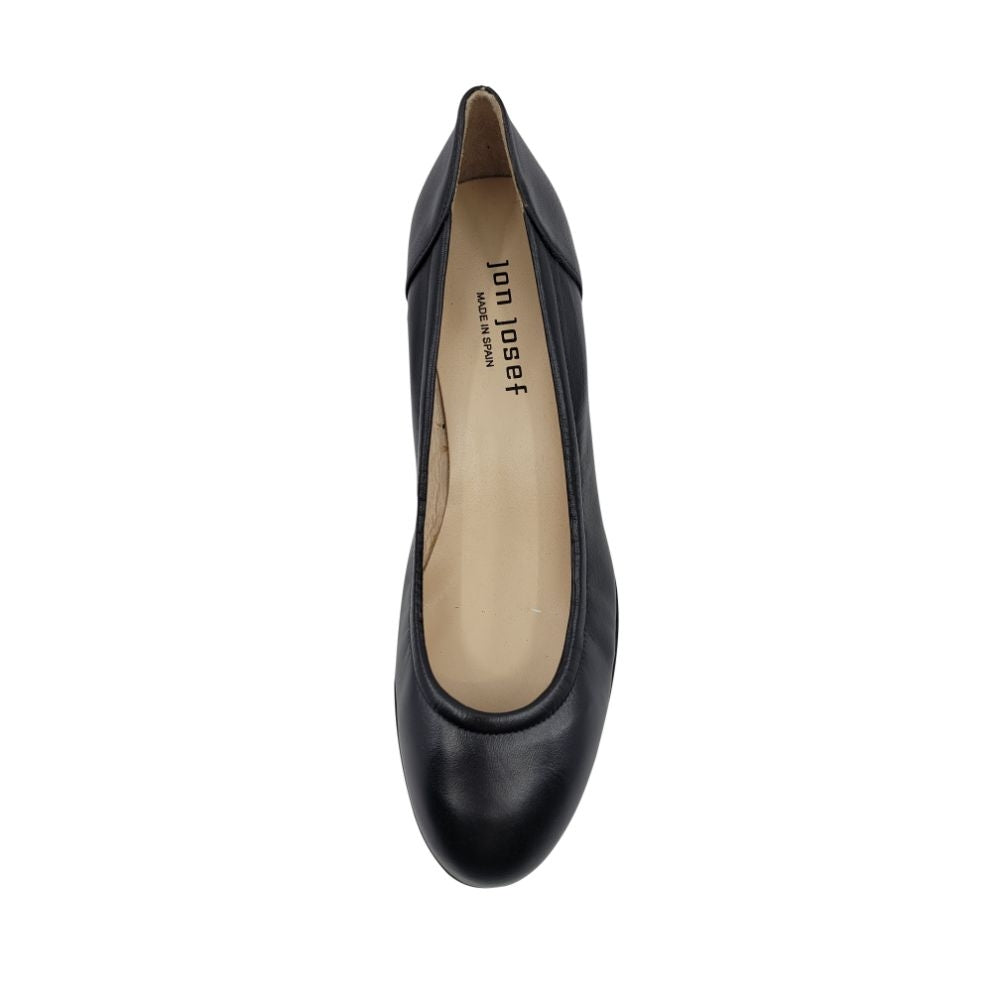 Damas Black Leather Jon Josef Pumps