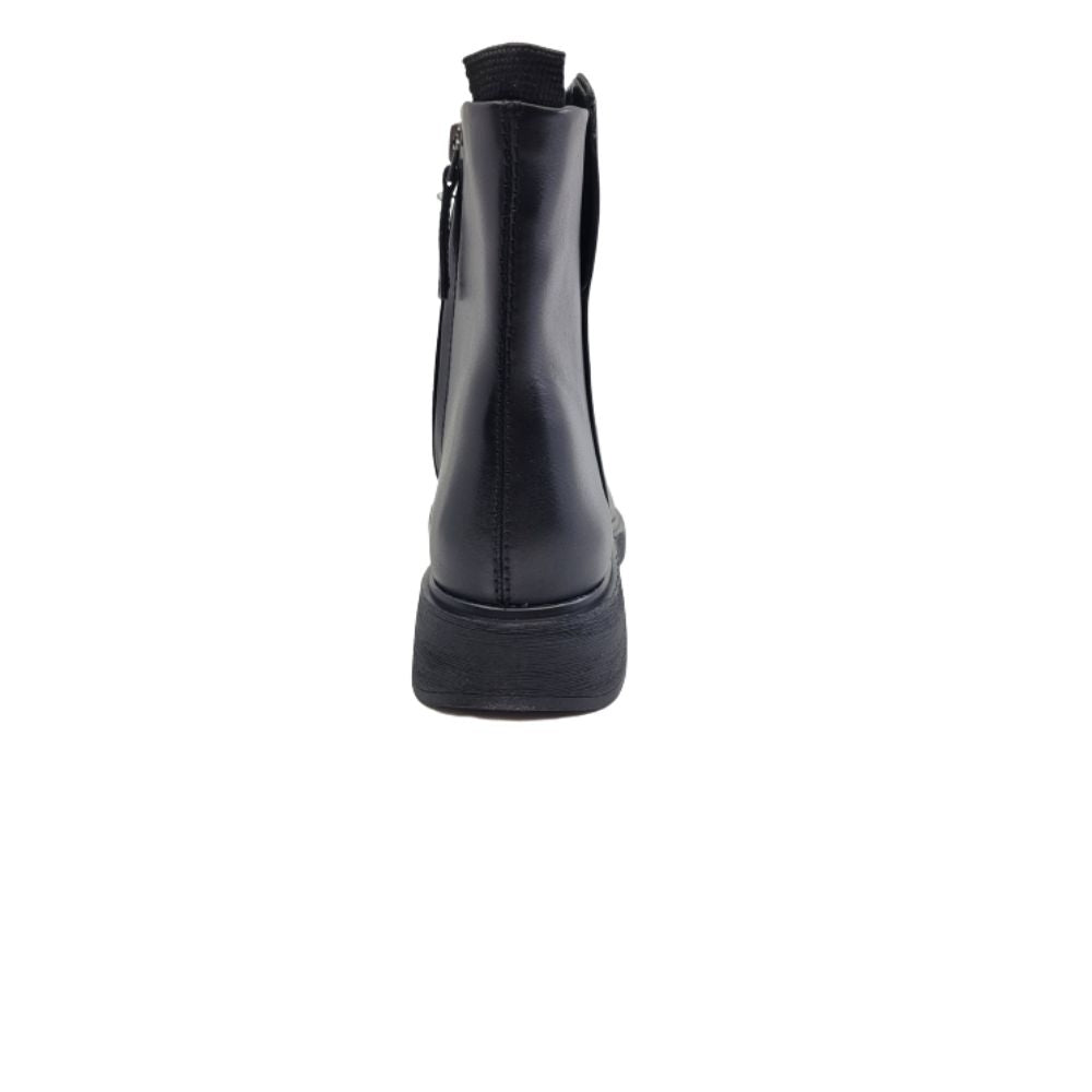 Beam Black Leather Franco Sarto Ankle Boots