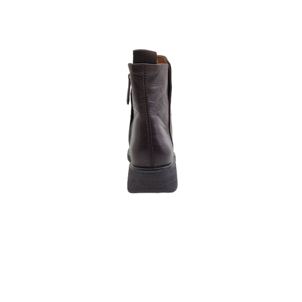 Beam Brown Leather Franco Sarto Ankle Boots