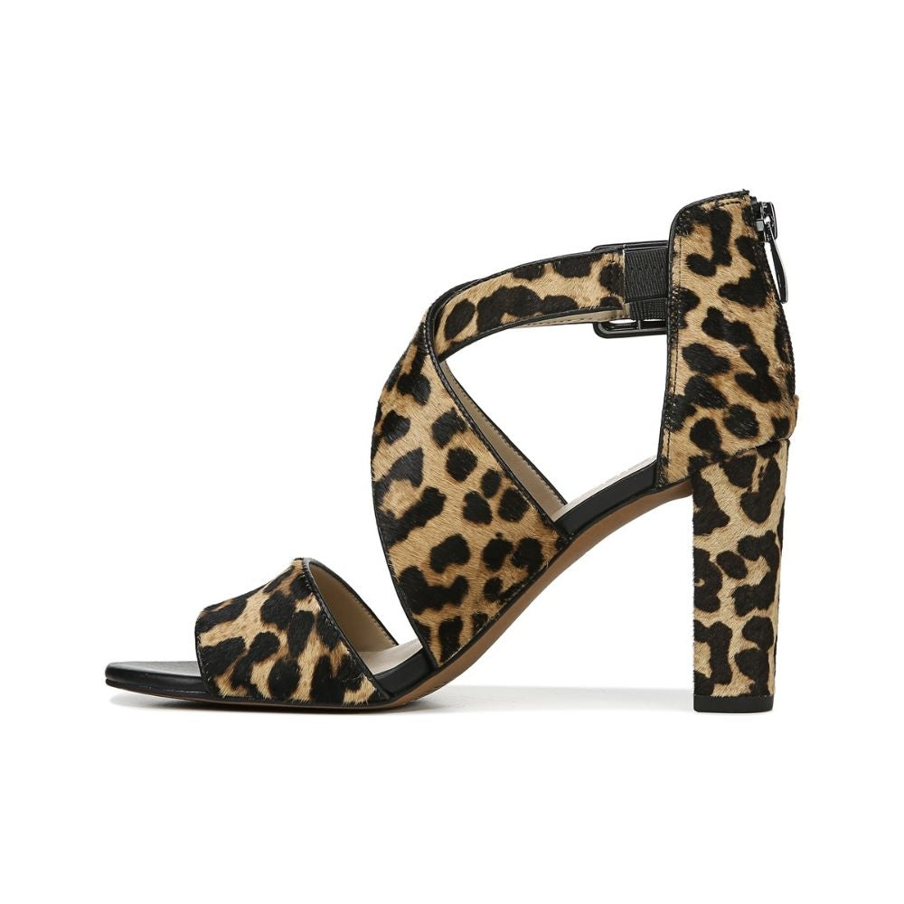 Hazelle 2 Leopard Print Calf Hair Franco Sarto Sandals