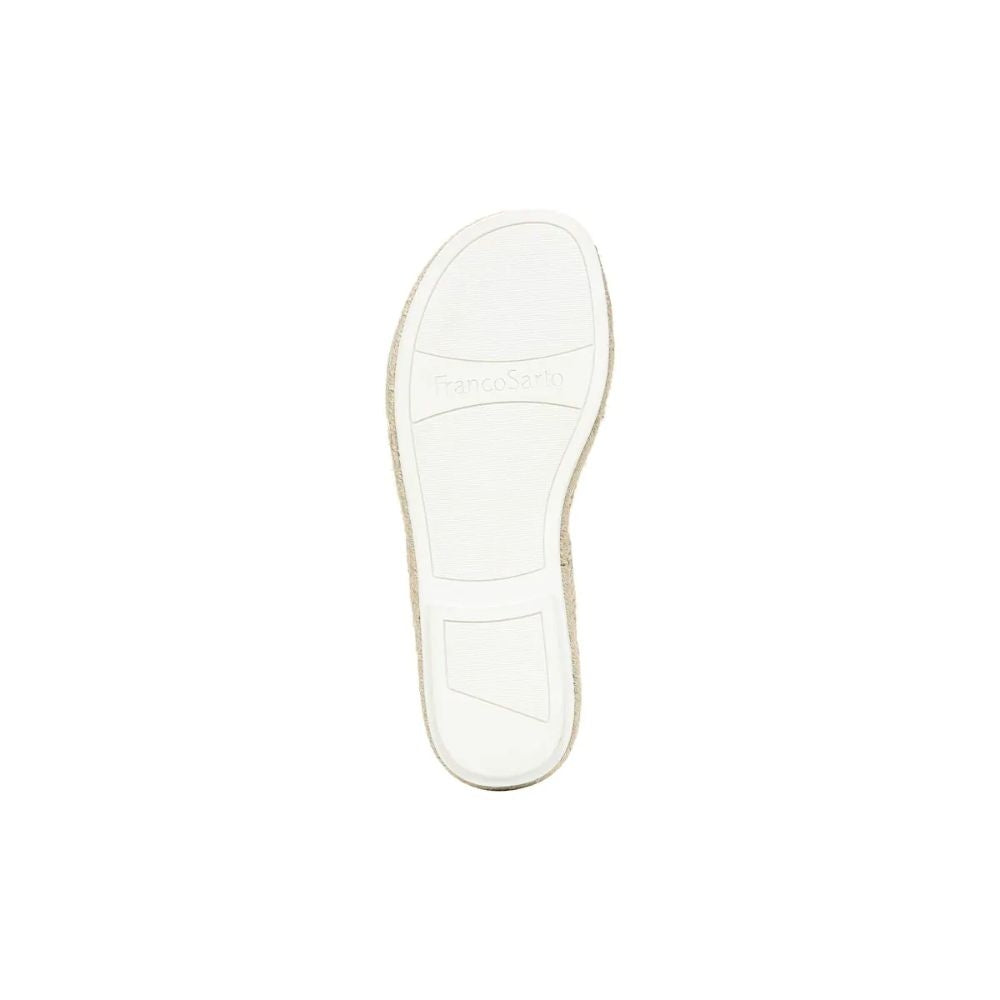 Posie 2 Black Leather Snake Franco Sarto Espadrille Flat Sandals