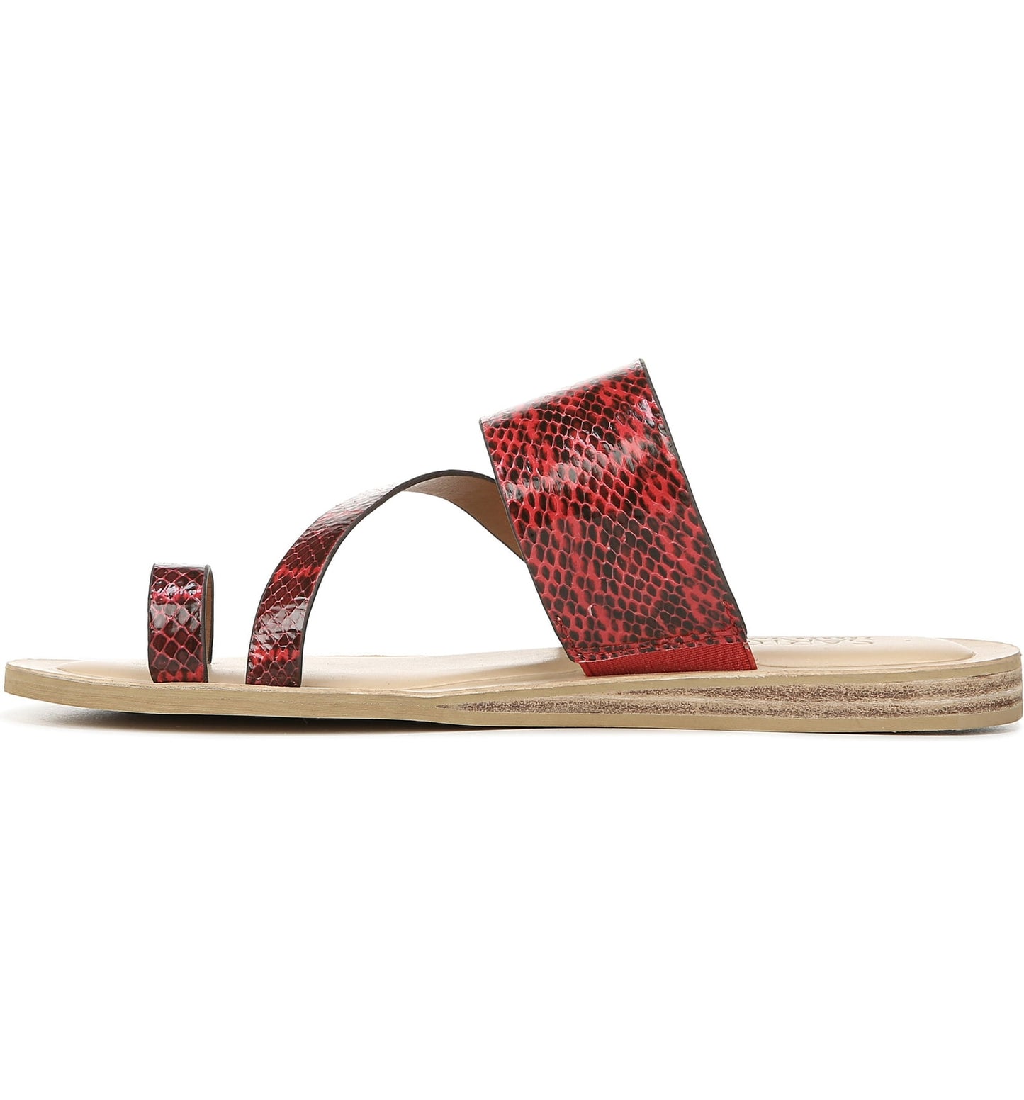 Leila Red Snake Franco Sarto Flat Sandal