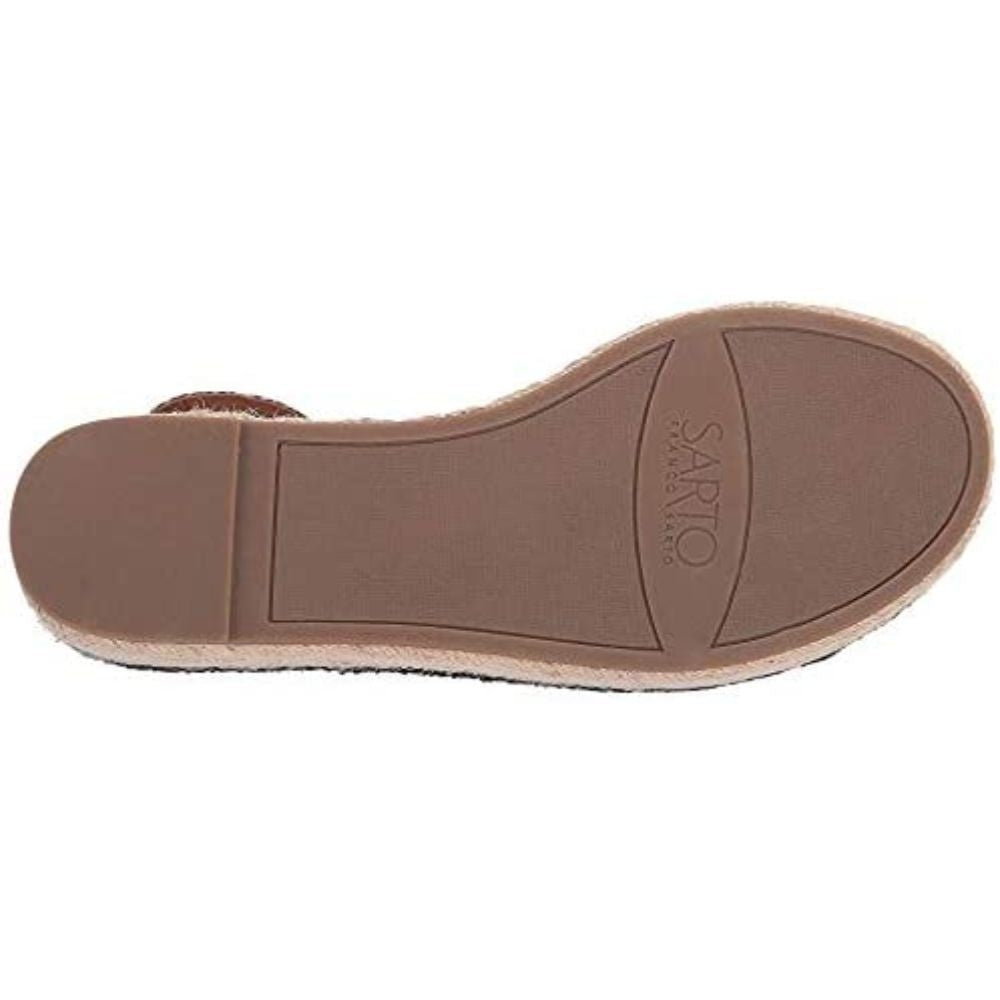 Mariana Black White Snake Franco Sarto Espadrille Platform Sandal