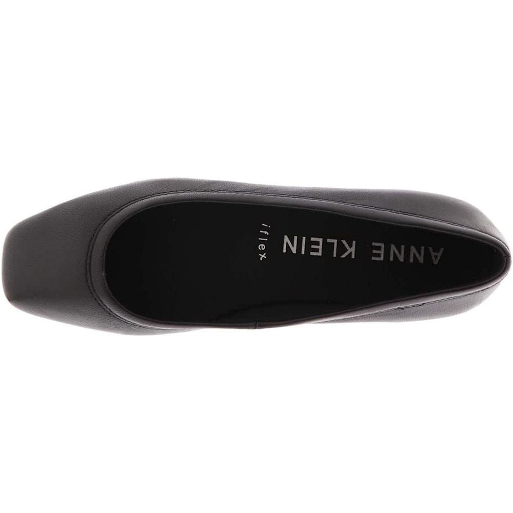 Iggy Black Leather Anne Klein Ballet Flats