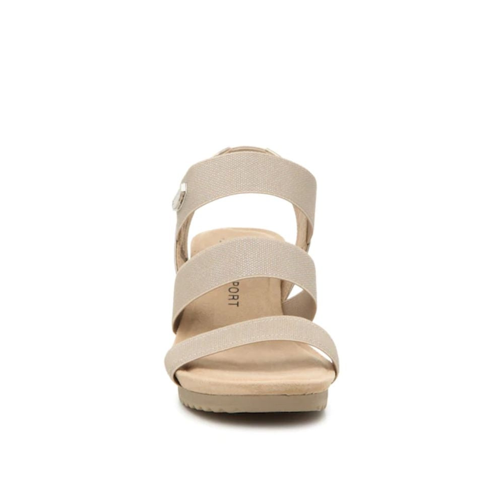 Shelly Taupe Fabric Anne Klein Sandals