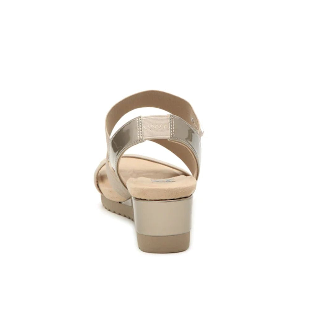 Shelly Taupe Fabric Anne Klein Sandals
