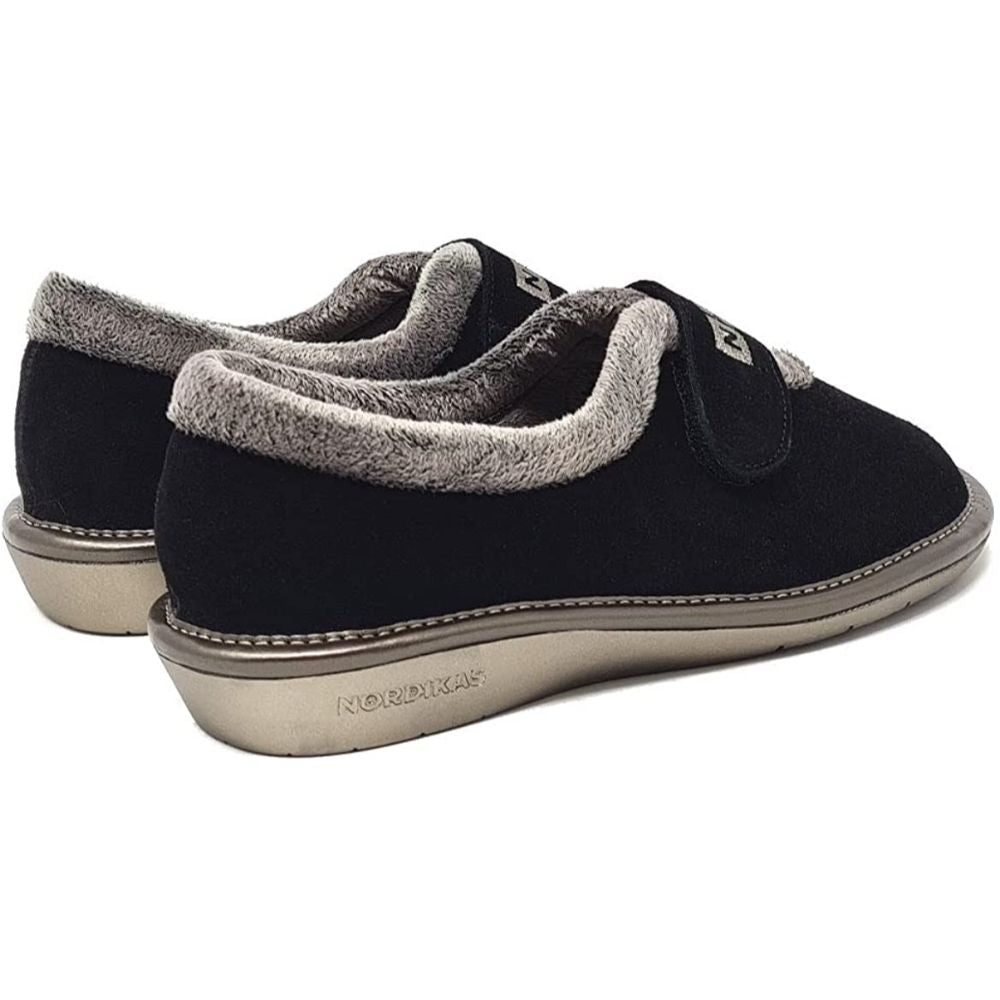 Afelpado Black 6348-80 Nordikas Comfy Slide Slippers