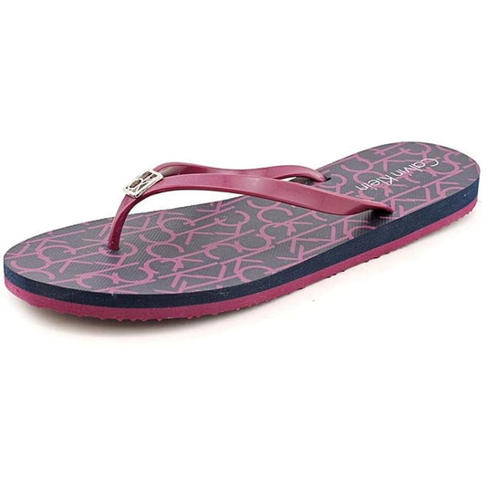 Shaylee Jelly Burgundy Calvin Klein Flip Flops