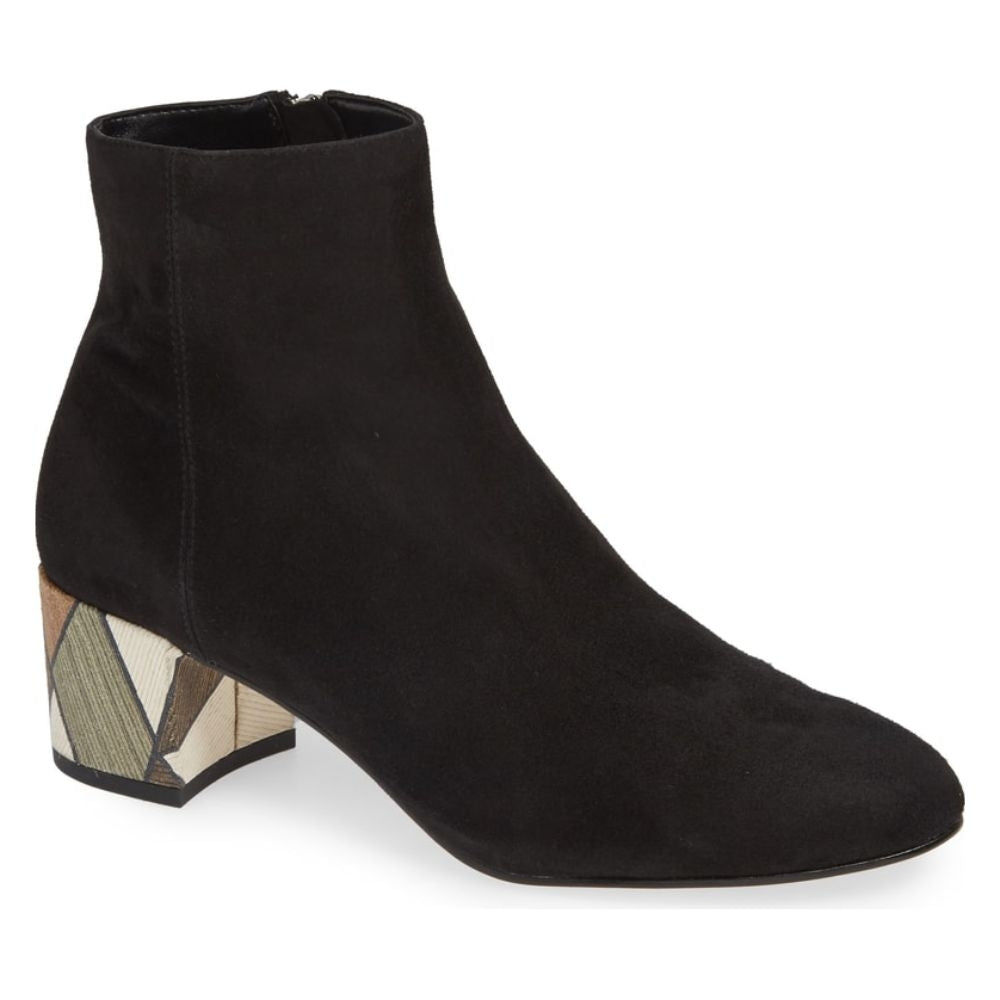 Umiko Black Suede Pelle Moda Ankle Boots