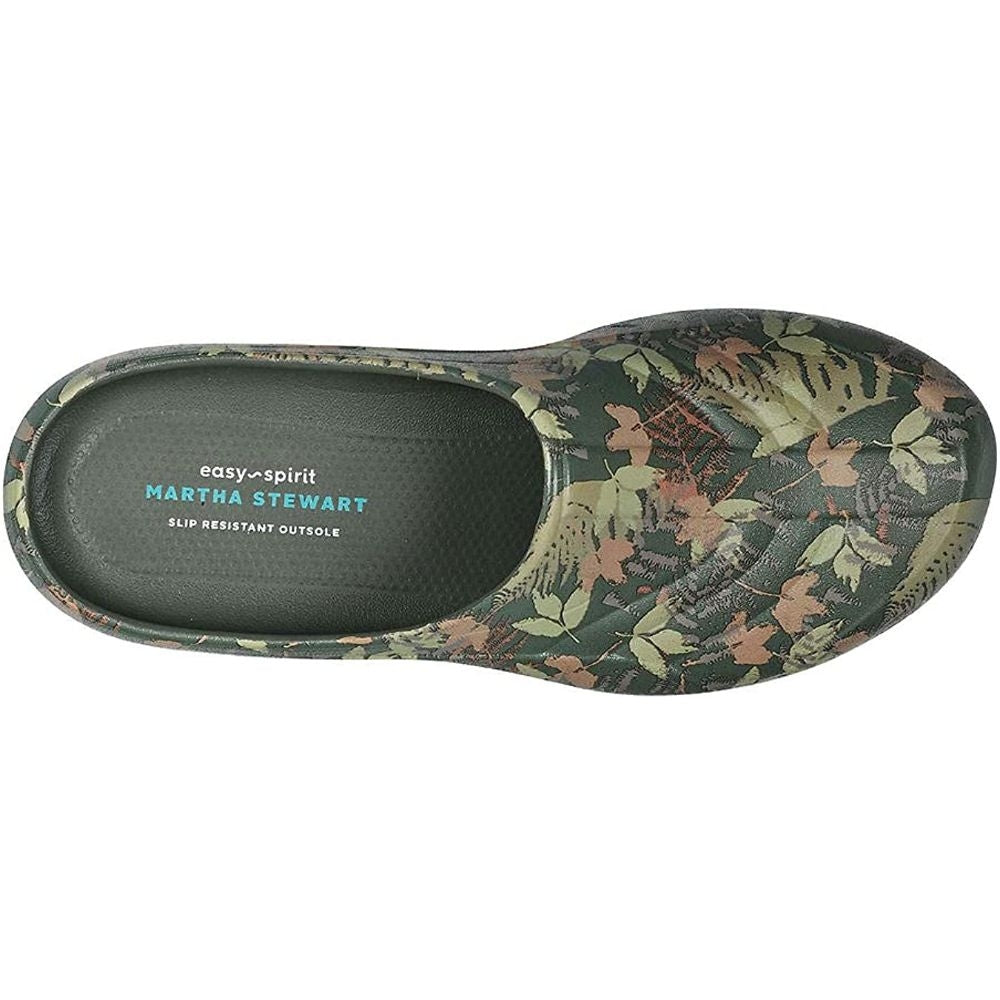 Tgarden Dark Green Multi Print Easy Spirit Garden Clogs