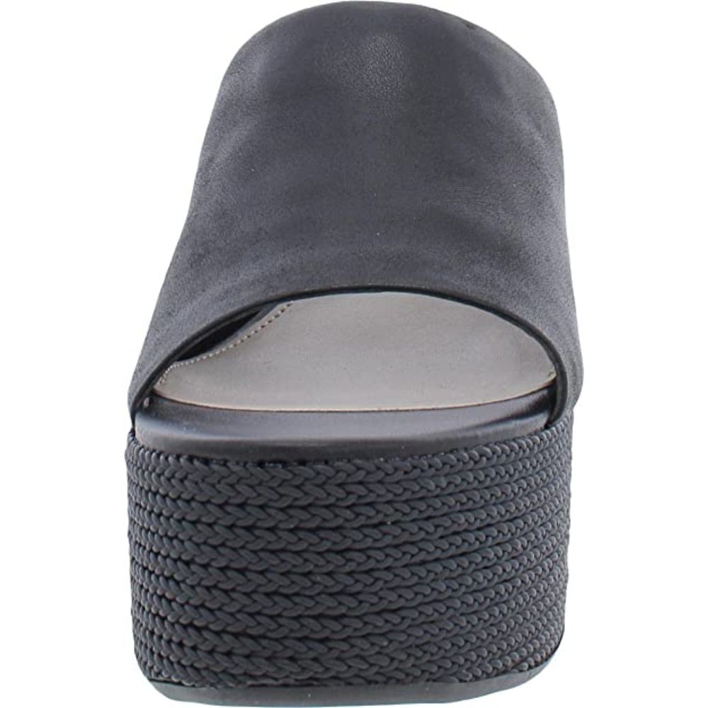 Coco Black Calf Leather Franco Sarto Platform Sandal