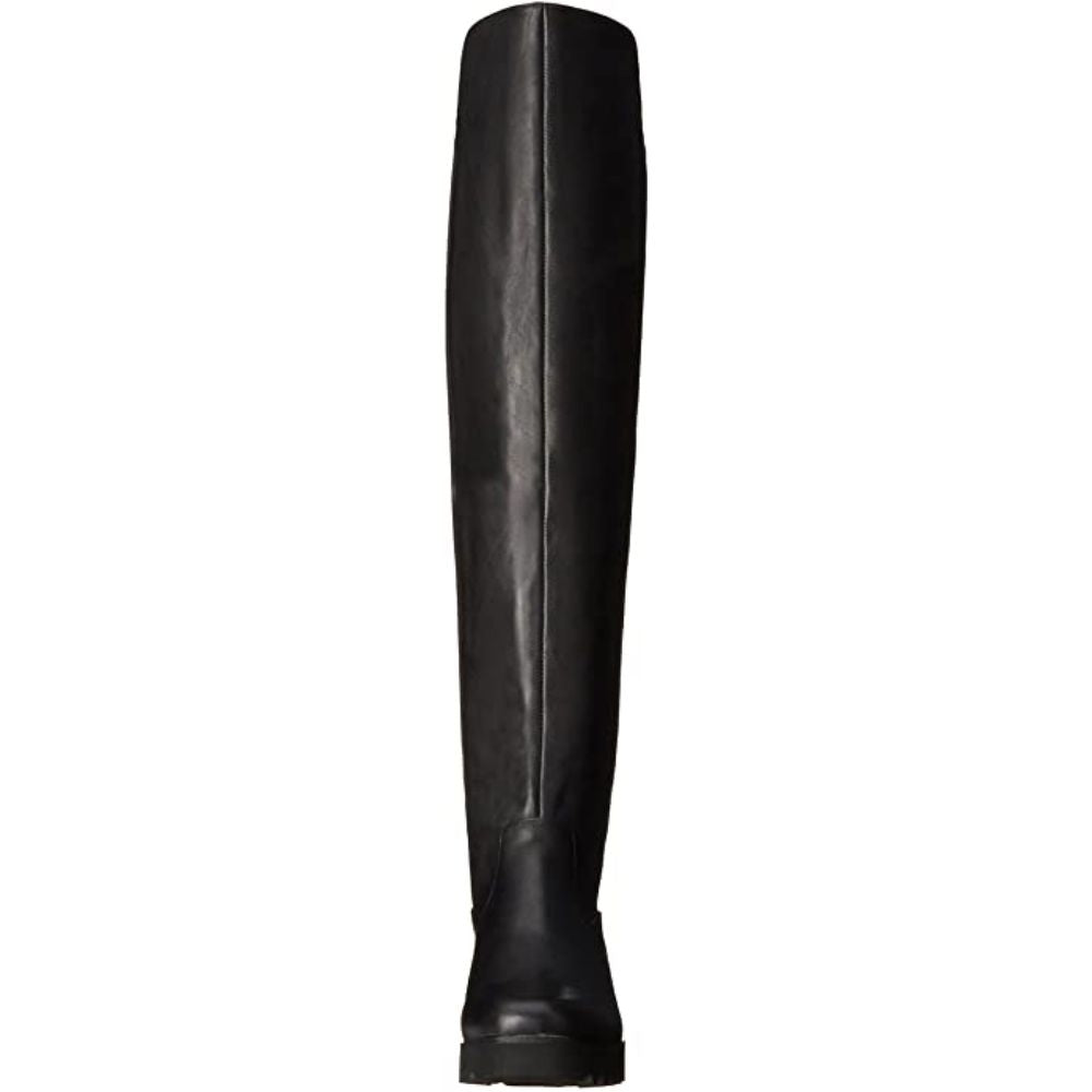 Roz Black Leather Donald Pliner Over The Knee Boots