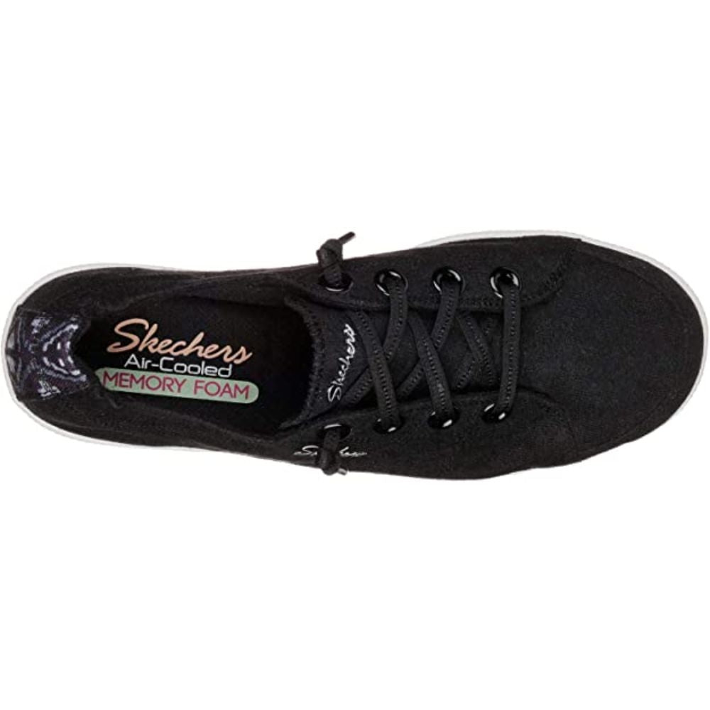 23945 Inner City Black White Fabric Skechers Sneakers