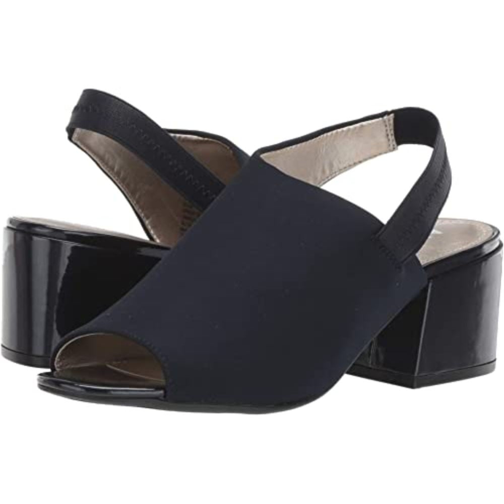 Samantha Navy Fabric Anne Klein Sandals