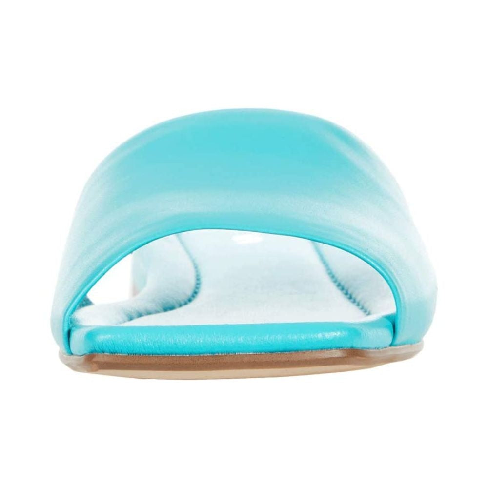 Bordo Aqua Leather Franco Sarto Flat Slide Sandals