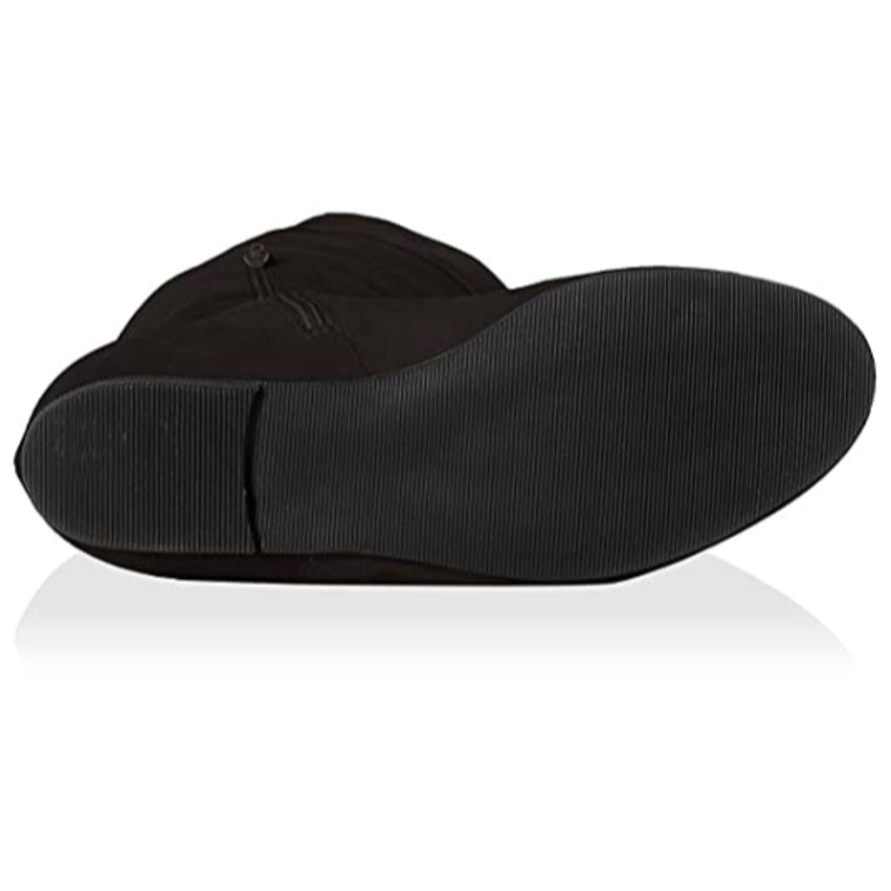 Dished Black Suede Over the Knee Butter Boots