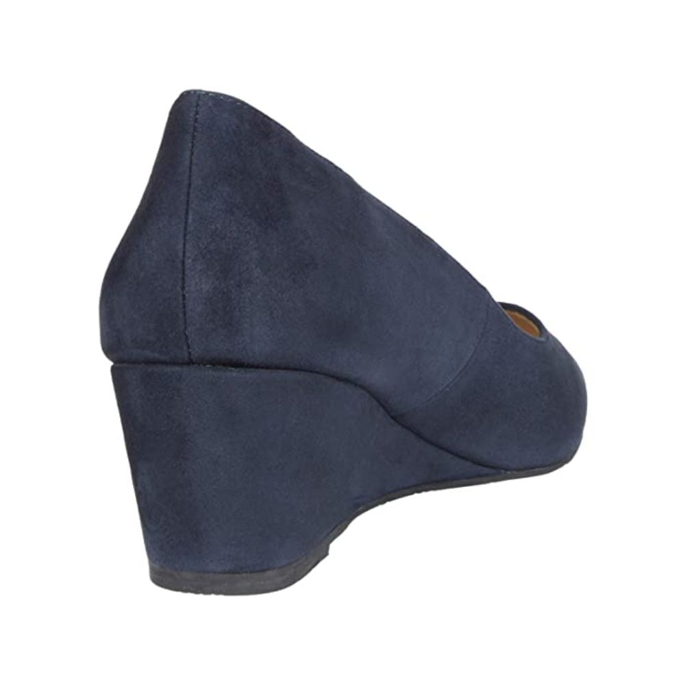 Kira Midnight Navy Suede Pelle Moda Wedge Pumps