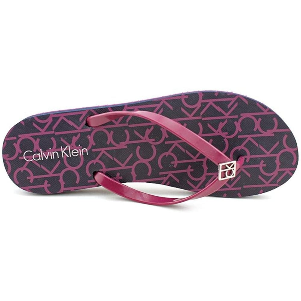 Shaylee Jelly Burgundy Calvin Klein Flip Flops