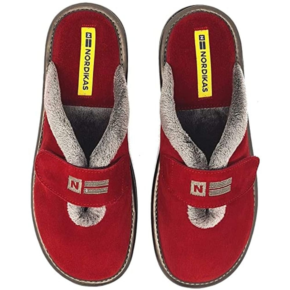 Afelpado Red 6347-80 Nordikas Comfy Slide Slippers