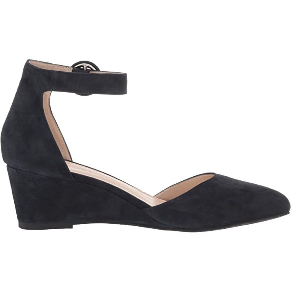 Kurtis Midnight Navy Suede Pelle Moda Ankle Strap Pumps