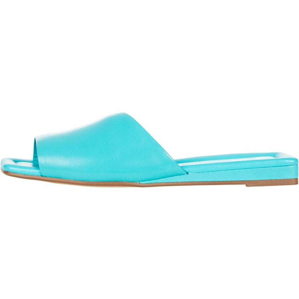 Bordo Aqua Leather Franco Sarto Flat Slide Sandals