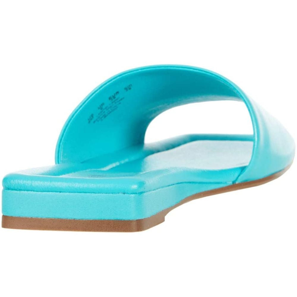 Bordo Aqua Leather Franco Sarto Flat Slide Sandals